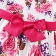 thumbnail image 6 of Weebloom Flower Girl Dress Birthday Wedding Toddler Kids Floral Flowers Prints Sleeveless Beach Straps Dress Princess Clothes Formal Party Pink Girls Dresses, 6 of 7
