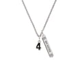 thumbnail image 2 of Delight Jewelry Silvertone Black Number - 4 Silvertone Always My Sister Bar Charm Necklace, 23", 2 of 4