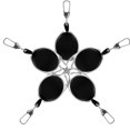 thumbnail image 1 of Key Chain Buckle Hiking Daily Use Black Metal Plastic High Stretch Outdoor Tool Function 5Pcs, 1 of 5