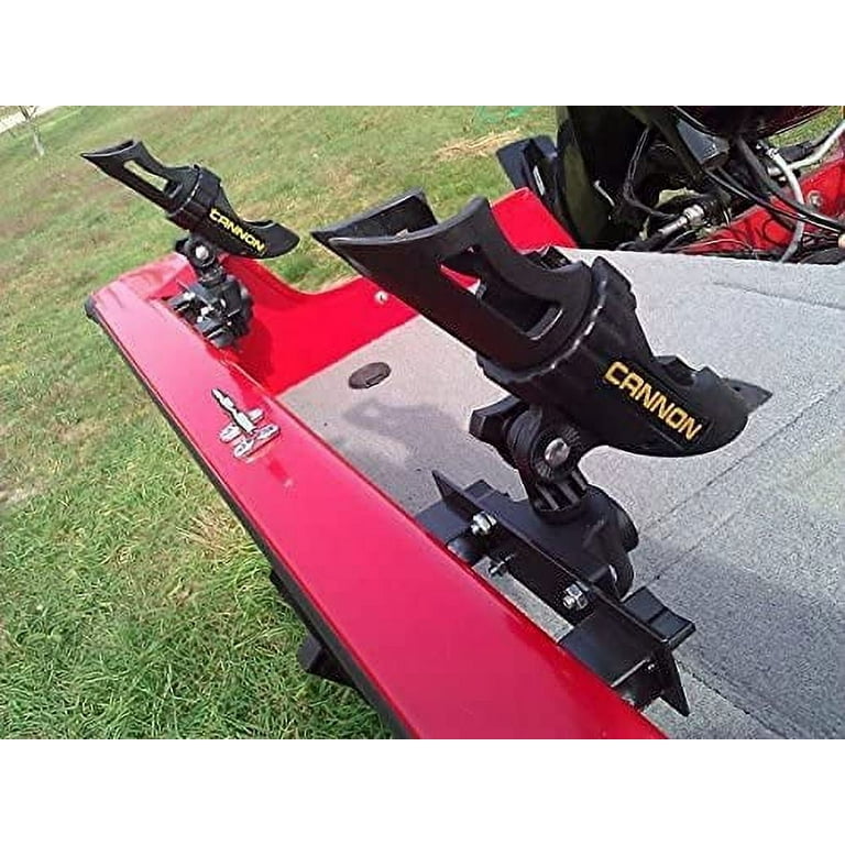 4X Rod Holder for Tracker Boat Versatrack System - with Cannon Rod Holder  Installed