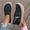 Black, variant on Knit Mesh Slip-On Sneakers, Platform Slip On Shoes for Women Knit Fashion Painted Lightweight Comfortable Casual Fall Shoes Outdoor Travel Work Comfort Women's Sneakers, Black 6