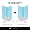thumbnail image 6 of Fine Fixtures  Double Threshold Acrylic Shower Base - Non-Slip Textured Surface Shower Floor Pan in White 48 x 36 Left Hand Flange, 6 of 8