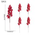 thumbnail image 1 of Ramas de pino de bayas de navidad artificiales, guirnalda de bayas rojas, decoraciones para árboles de Navidad, adornos de mesa para el hogar, fiesta de Navidad, 5 piezas, 1 of 4