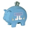 My Bambino Asymmetrical Pig Piggy Banks & Money Jars White/Blue