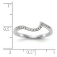 thumbnail image 7 of 14K White Gold Ring Band Wedding Diamond Round Contoured , Size 9, 7 of 7