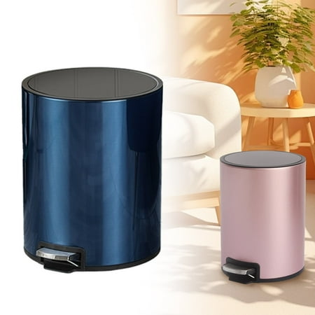 

Clearance Deals!Crcmjuhgsa Laundry basket Rubbish Stainless Steel Mini Bathroom With Lowering Mechanism Quiet Toilet Hygiene With Lid Small Toilet Cosmetic With Swing Lid