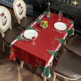 thumbnail image 2 of Meery Christmas Rectangle Tablecloth Xmas Tree Green & Red Tablecloths 60x102inch Polyester Happy Holiday Waterproof and Reusable Tablecloths for Weddings Banquets or Restaurants, 2 of 5