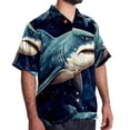 thumbnail image 2 of Starry Shark Men's Casual Printed Button Down Short Sleeve Beach Shirts, 2 of 6