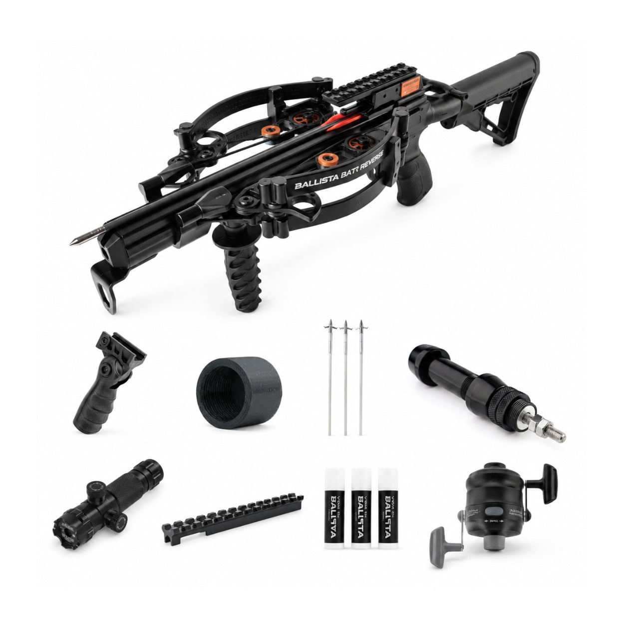 Ballista BAT Reverse Draw Crossbow Triangle Buttstock with Accessories Bundle