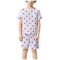 thumbnail image 4 of UAYOTSE 1T 2T 3T 4T 5T Toddler Girl Summer Clothes Set Short Sleeve T-shirt Tops Floral Bottom Pants Little Kids Outfits 2Pcs,Sizes 2-3 Years, 4 of 6