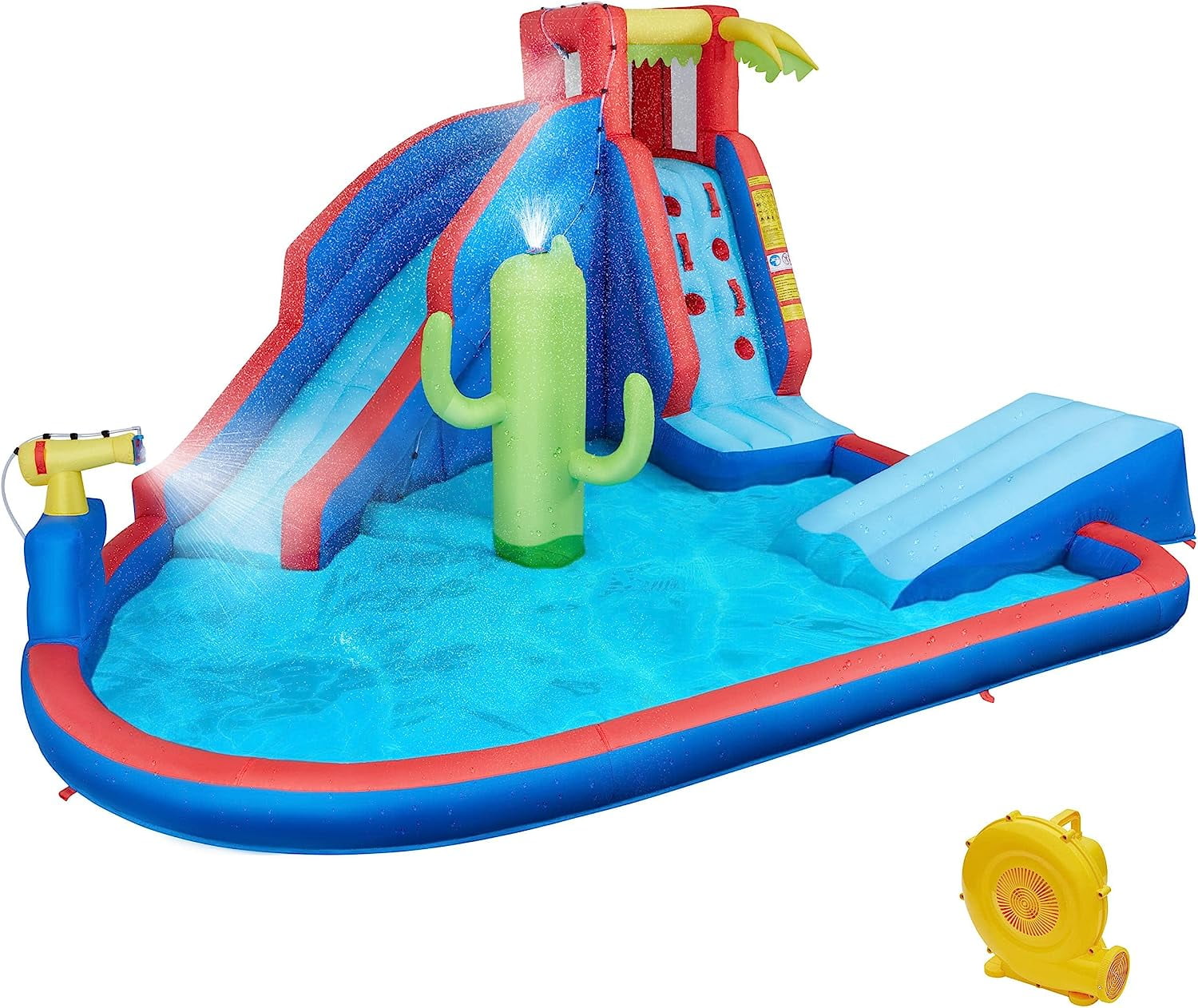 Inflatable Water Slide, Blow Up Water Slide Park Castle for Kids Aged 3