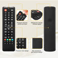 thumbnail image 4 of Universal Remote Control for un55ju6400f And All Other Samsung Smart TV Models LCD LED 3D HDTV QLED Smart TV BN59-01199F AA59-00786A BN59-01175N With Protective Case, 4 of 6