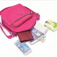thumbnail image 4 of Xeie Thuk Women's Simple Nylon Multi Pocket Solid Color Casual Crossbody Bag Crossbody Bag, Red, 1-Piece, 4 of 12