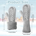 thumbnail image 7 of Armscye 2 Pairs Winter Warm Mittens for Women, Cozy Thick Knitted Gloves & Mittens, Warm Soft Lining Jacquard Fleece-lined Thickened Warm Gloves, Cold Weather Accessories Gifts, Black/Grey, One Size, 7 of 7