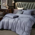 thumbnail image 6 of MooMee Duvet Cover Set Queen 600-TC 100% Extra Long-Staple Cotton Sateen Silky Smooth Luxury (Blueish Grey), 6 of 6