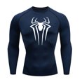 thumbnail image 1 of Camiseta de compresión para hombre, camiseta negra de manga larga, protector solar para Fitness, camiseta larga informal transpirable de secado rápido de segunda piel 4XL, 1 of 5