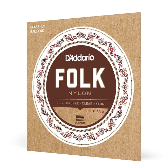 Cuerdas para guitarra D'Addario Classic Folk Nylon Ball-end EJ33