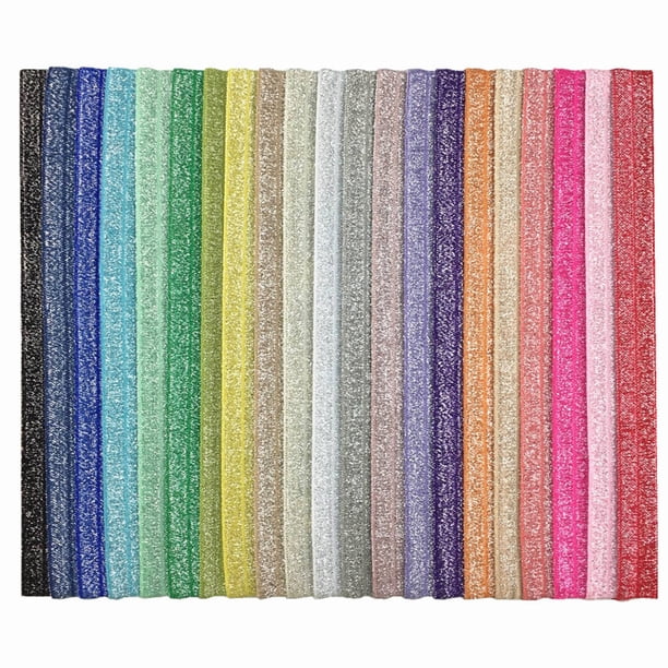 21 bandas elásticas para el cabello de 1,5 cm, sin costuras, de nailon, para bebés y bebés (colores variados)