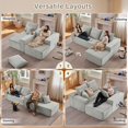 thumbnail image 3 of Tmjmj 107" Boneless L-Shaped Cloud Sectional Sofa with Chaise, Modern ModularCorduroy Deep Seat Couch Gray, 3 of 7