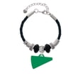 thumbnail image 2 of Delight Jewelry Acrylic 1.25" Green Megaphone Big Sister Celtic Knot Leather Bead Bracelet, 7"+2" Extender, 2 of 4