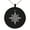 Black, variant on Stainless Steel Mayan Sun God Rune Engraved Small Medallion Circle Charm Pendant Necklace
