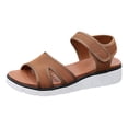 thumbnail image 5 of Rokment Athletic Orthopedic Walking Sandals for Women 2026 Comfortable Breathable Mesh Memory Foam Wedge Heels Arch Support Non Slip Work Summer Shoes Brown Size 7.5, 5 of 6