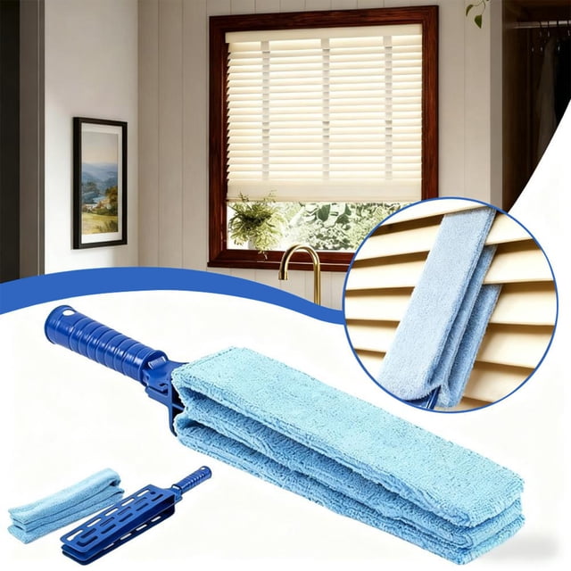 YiJuHui 2pcs Venetian Blind Cleaner Brush - Dual-Sided Dust Removal Tool for Slats, Vents & Blinds - Reusable Electrostatic Duster for Home & AC Maintenance