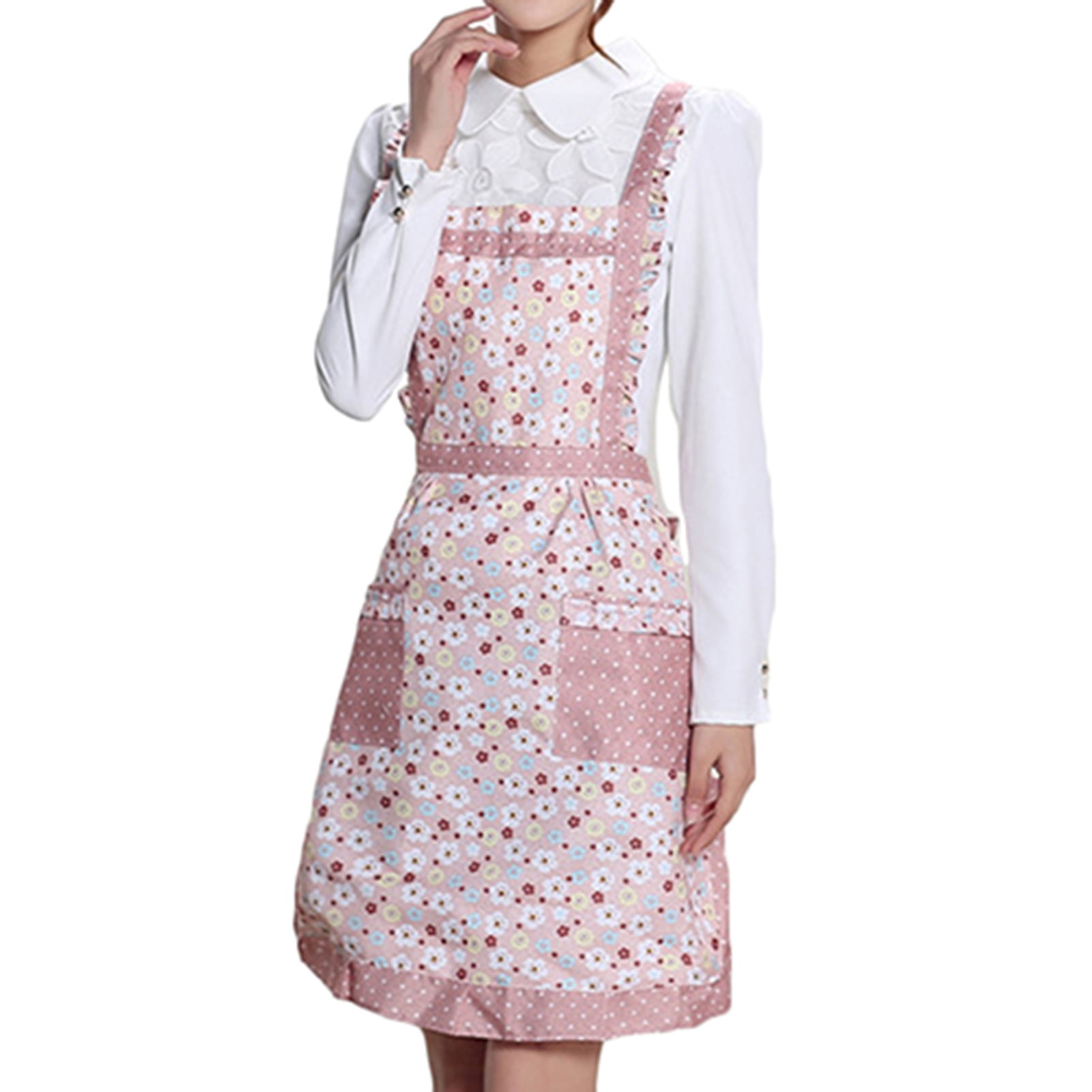 Women bib comfy adjustable cooking chef kitchen Restaurant apron with pocket 
