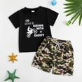thumbnail image 2 of CAICJ98 Toddler Baby Boys Summer Clothes 3 6 12 18 24 Months 2T 3T 4T 5T Boys Outfits Short Sleeve Embroidery Baseball T-shirt & Plaid Shorts Set 2 Piece Outfit (Black,3-4 Years), 2 of 4