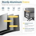 thumbnail image 4 of Mayincolor Aluminum Outdoor Swivel Chair, Patio Swivel Dining Chairs with 360-Degree Rotating, Metal Outdoor Chairs with Cushions, All Weather Metal Sofa Chair for Balcony, Garden, Backyard, Grey, 4 of 7