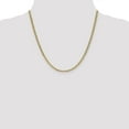 thumbnail image 2 of Real 14kt Yellow Gold 3.2mm Semi-Solid Anchor Chain; 20 inch; Lobster Clasp; for Adults and Teens; for Women and Men, 2 of 5