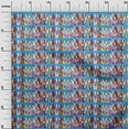 thumbnail image 3 of oneOoneCottonCambricMediumBlueFabricAfricanSewingCraftProjectsFabricPrintsByYard56InchWide, 3 of 4