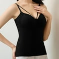 thumbnail image 6 of Warm Thermal Tank Top for Women Spaghetti Straps Camisole Fleece Lined Camisole Underwear Vest Black XXL, 6 of 6