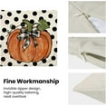 thumbnail image 5 of Fall Decor Pillow Covers 16x16 Set of 2, Polka Dot Orange Pumpkin Pattern Decorative Throw Pillows Linen Autumn Thanksgiving Cushion Pillow Covers for Sofa Couch Outdoor Decor, 5 of 6
