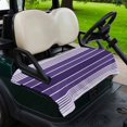 thumbnail image 2 of Golf Cart Seat Covers for 2 Seater, Purple Ombre Stripe Soft Microfiber Cart Seat Towel Blanket, Farmhouse Striped Gradient Absorbent Breathable Non Slip Bench Seats Protector for Golf Course 51"x31", 2 of 9