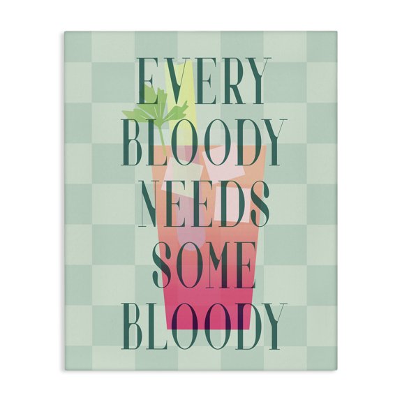 Stupell Industries Bloody Mary Cocktail Food & Beverage Painting Wrapped Canvas Art Print Wall Art, 16 x 20