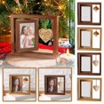 thumbnail image 3 of Picture Frame Sturdy Wooden 360 Degree Rotating Floating Decoration Photo Frame And Style Gifts J6S0 Fresh Rustic Special, 3 of 8