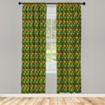 thumbnail image 3 of Ambesonne Kente Pattern Curtains, Tribal Colorful, Pair of 28"x95", Multicolor, 3 of 5