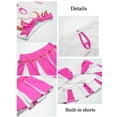 thumbnail image 4 of LOLANTA Girls Cheerleader Costume Pleated Skirt 4PCs Set Cheerleader Outfit with Pom Pom, 4 of 5
