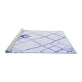 thumbnail image 2 of Ahgly Company Machine Washable Indoor Square Solid Blue Modern Area Rugs, 4' Square, 2 of 4