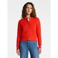 thumbnail image 4 of Time and Tru Women's Textured Knit Cardigan Sweater with Long Sleeves, Sizes XS-XXXL, 4 of 8
