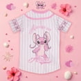 thumbnail image 5 of Disney Lilo & Stitch Girls' Mesh Baseball Jersey, Stitch Graphic Button-Down Shirt, Sizes 4-16, 5 of 6