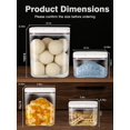 thumbnail image 3 of LivLab Mker 4 Pack Airtight Laundry Detergent Container with One-Press Lid | BPA-Free Clear PET Powder container with scoop| Stackable Pods Storage Organizer Set of 4, 3 of 8