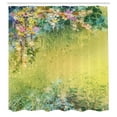 thumbnail image 3 of Ambesonne Flower Shower Curtain, Spring Foliage Vintage, 69"Wx75"L, Green, 3 of 5
