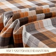 thumbnail image 4 of 54 x 72 Inch Fall Checkered Rectangle Christmas Tablecloth, Thanksgiving Brown Buffalo Plaid Cotton Flannel Table Cloths, Halloween Stain Resistant Washable Table Cover for Holiday Party Dining, 4 of 7