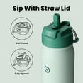 thumbnail image 4 of BOTTLE BOTTLE 16 oz sports water bottle stainless steel insulated kids water bottle with straw and pills holder for gifts and school green, 4 of 6
