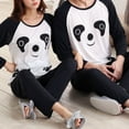 thumbnail image 3 of Sardfxul Couples Autumn Cartoon Panda Long Sleeve Pullover Pajamas Set Sleepwear Casual, 3 of 19