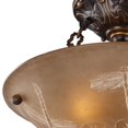 thumbnail image 2 of Restauration 3-Light Semi Flush en Bronze Doré, 2 of 2