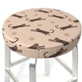 thumbnail image 3 of Gukieu Leopard Print Print Round Chair Cover, Dust-proof and Non-slip Bar Chair Protective Cover, Suitable for Bars, Restaurants, Offices-14 inch, 3 of 7