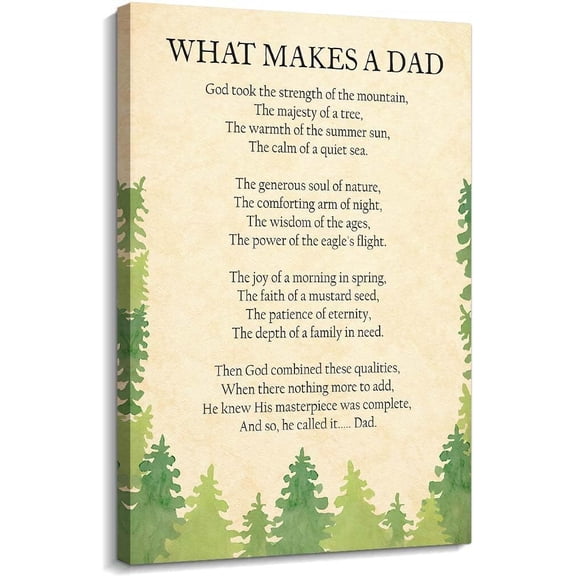 What Makes A Dad Poem poster Wall Artwork for Bedroom Poster Prints Modern Farmhouse Decor Aesthetic poster